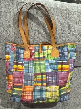 Dooney & Bourke Madras Plaid Picnic Ants Tote
